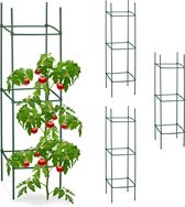 Relaxdays plantensteun klimplanten - set van 4 - klimplantensteun - steun tomatenplant