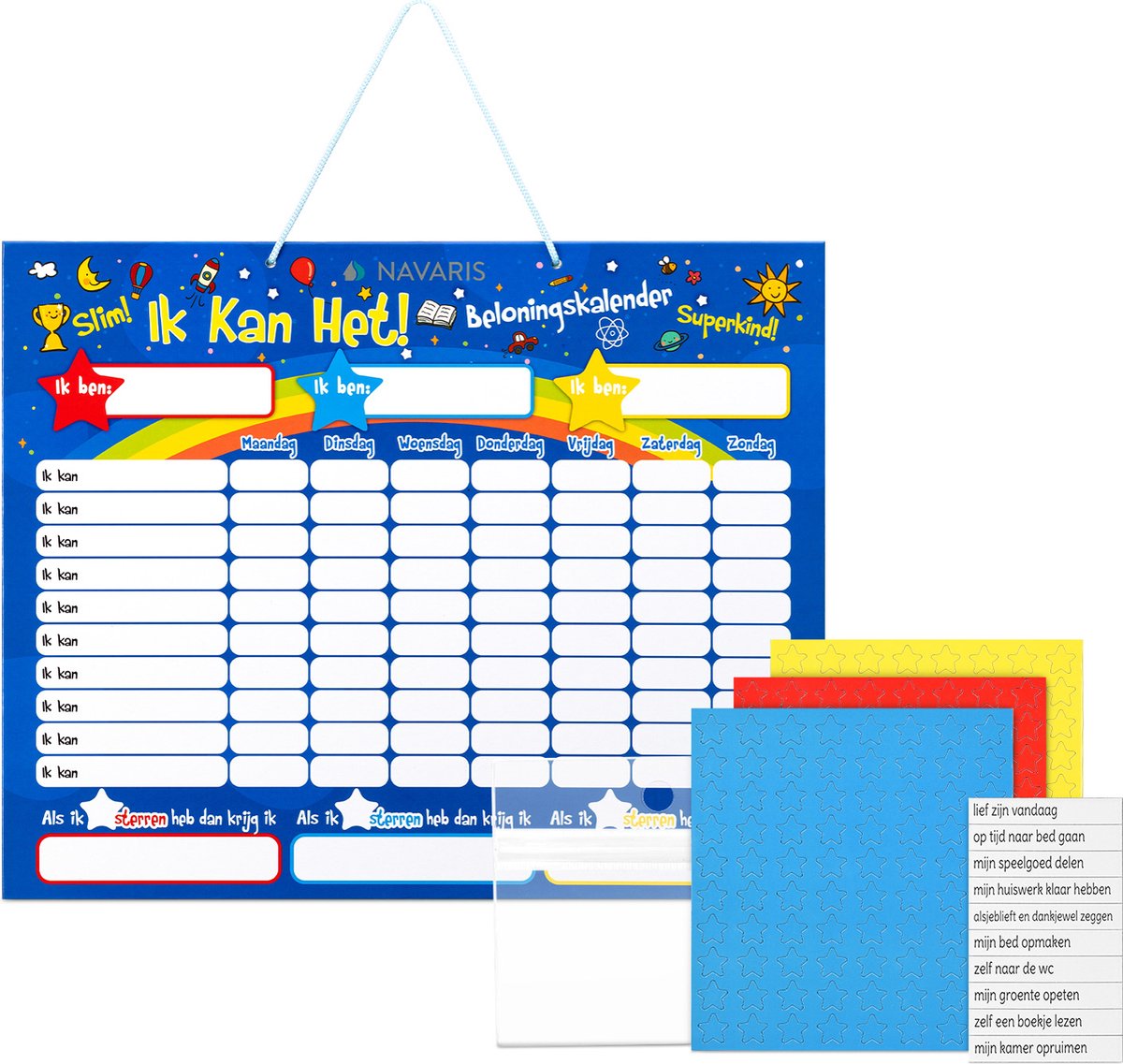 Navaris Tableau de Récompense pour Enfants - Tableau Magnétique