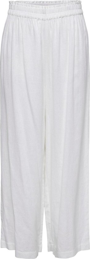 Only Pants Onltokyo Hw Linen Blend St Pant Pnt 15259590 White brillant Taille femme - W26 X L32