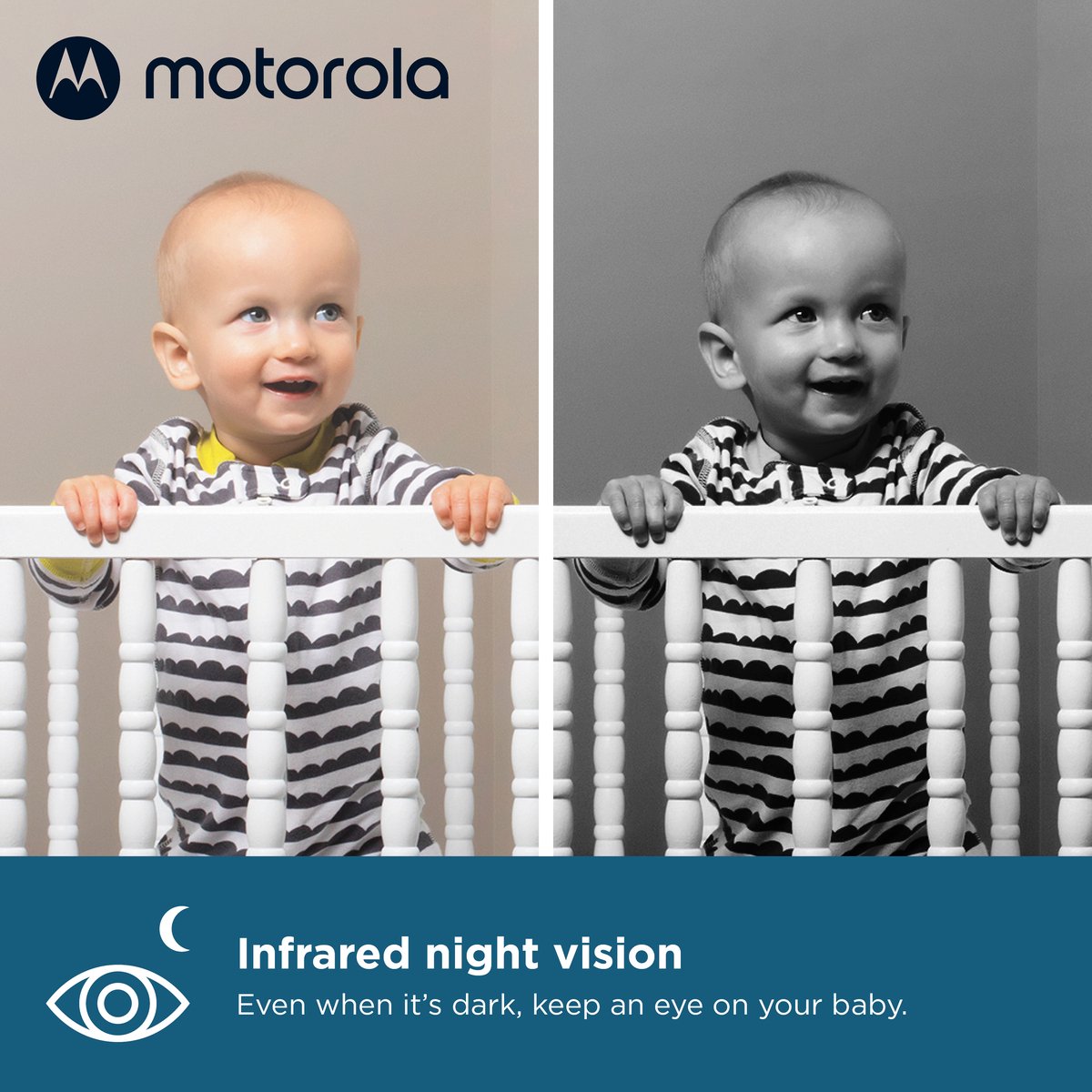 Afbeelding 3 van Motorola Nursery Babyfoon - VM481 - Video Baby Monitor - 2-Inch Kleurendisplay Ouder Unit - Infrarood Nachtzicht - Digital Zoom - Bereik tot 300 Meter - Wit