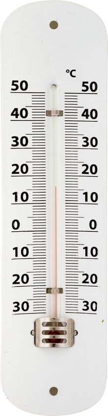 Thermomètre blanc pour usage intérieur et extérieur - Appareils de