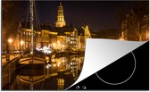 KitchenYeah® Inductie beschermer 76x51.5 cm - Groningen - Nacht - Lichten - Kookplaataccessoires - Afdekplaat voor kookplaat - Inductiebeschermer - Inductiemat - Inductieplaat mat