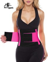 MJ Sports Premium Waist Belt Size XXL - Waist Trainer Lichtroze - Sauna band - Zandloper Curve - Body Shaper - Afslankband - Sweat Belt - Buikband - Taille - Afvallen - Fitness