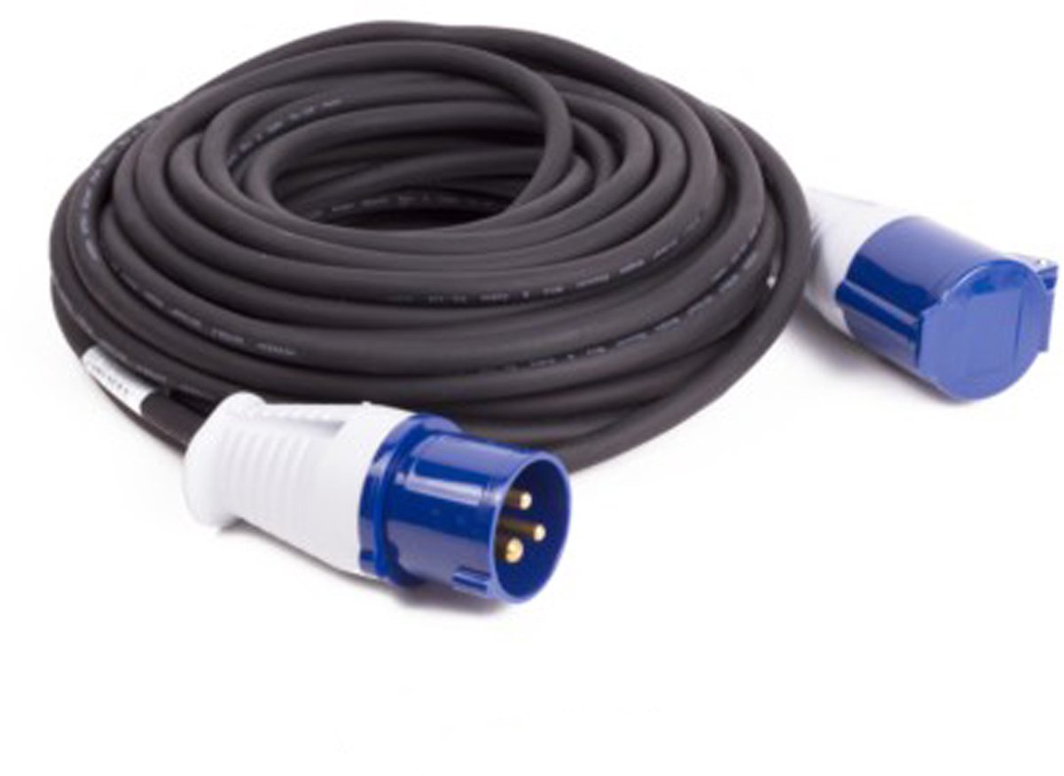 DULA - Verlengkabel Camping - CEE - 20 meter - 1 stuk - Neopreen - IP44 - Max 3500 W — afbeelding 3