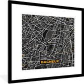 Fotolijst incl. Poster - Frankrijk - Stadskaart - Bagneux - Plattegrond - Kaart - 40x40 cm - Posterlijst