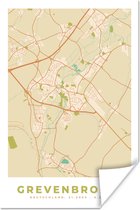 Affiche Vintage - Grevenbroich - Plan - Carte - Plan de ville - 20x30 cm