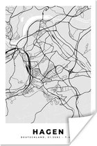 Affiche Allemagne - City Map - Map - Haies - Map - 120x180 cm XXL
