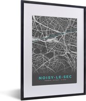 Fotolijst incl. Poster - Noisy-le-Sec - Frankrijk - Stadskaart - Kaart - Plattegrond - 30x40 cm - Posterlijst