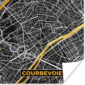 Poster Plattegrond – Kaart – Stadskaart – Frankrijk – Courbevoie - 50x50 cm