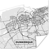 Poster Kaart - Stadskaart - Dunkerque - Plattegrond - Frankrijk - 50x50 cm