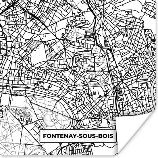 Affiche Plan de ville France FontenaysousBois Carte Carte