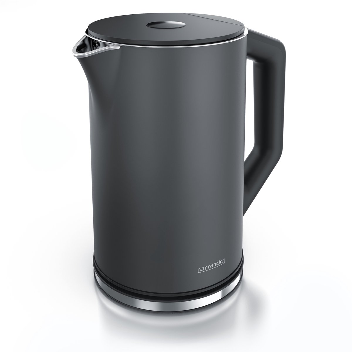 Arendo ELEGANT waterkoker 1,5 l 2200 W Zwart, Zilver