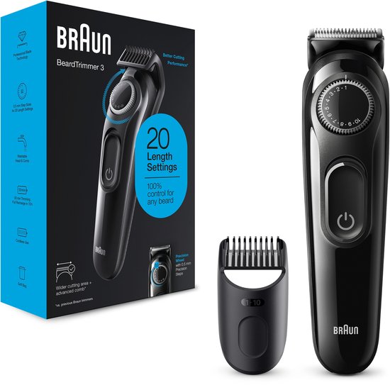 Braun BaardTrimmer 3 BT3300 Zwart