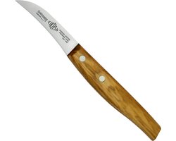 Eikaso Solingen Tourneermes met Krom Lemmet 6 cm – Olijfhouten Heft