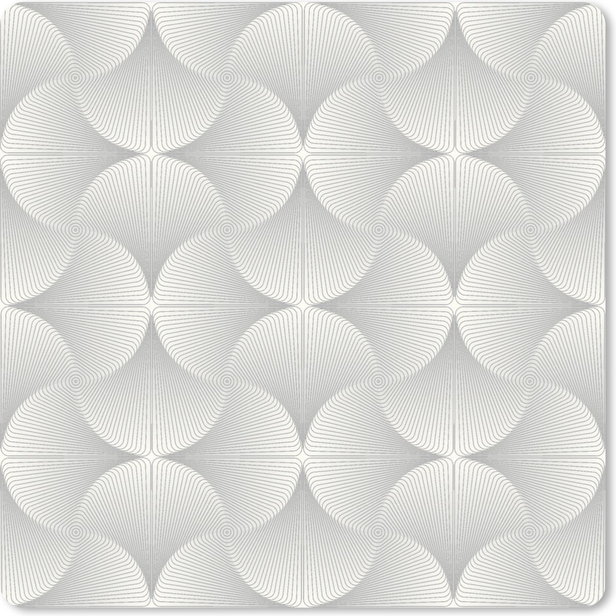 Muismat XXL 60x60 cm - Bureau onderlegger - Bureau mat Patronen - Zilver - Retro - Bureaumat - Gaming mousepad xl - Bureaulegger groot - Computer deskmat