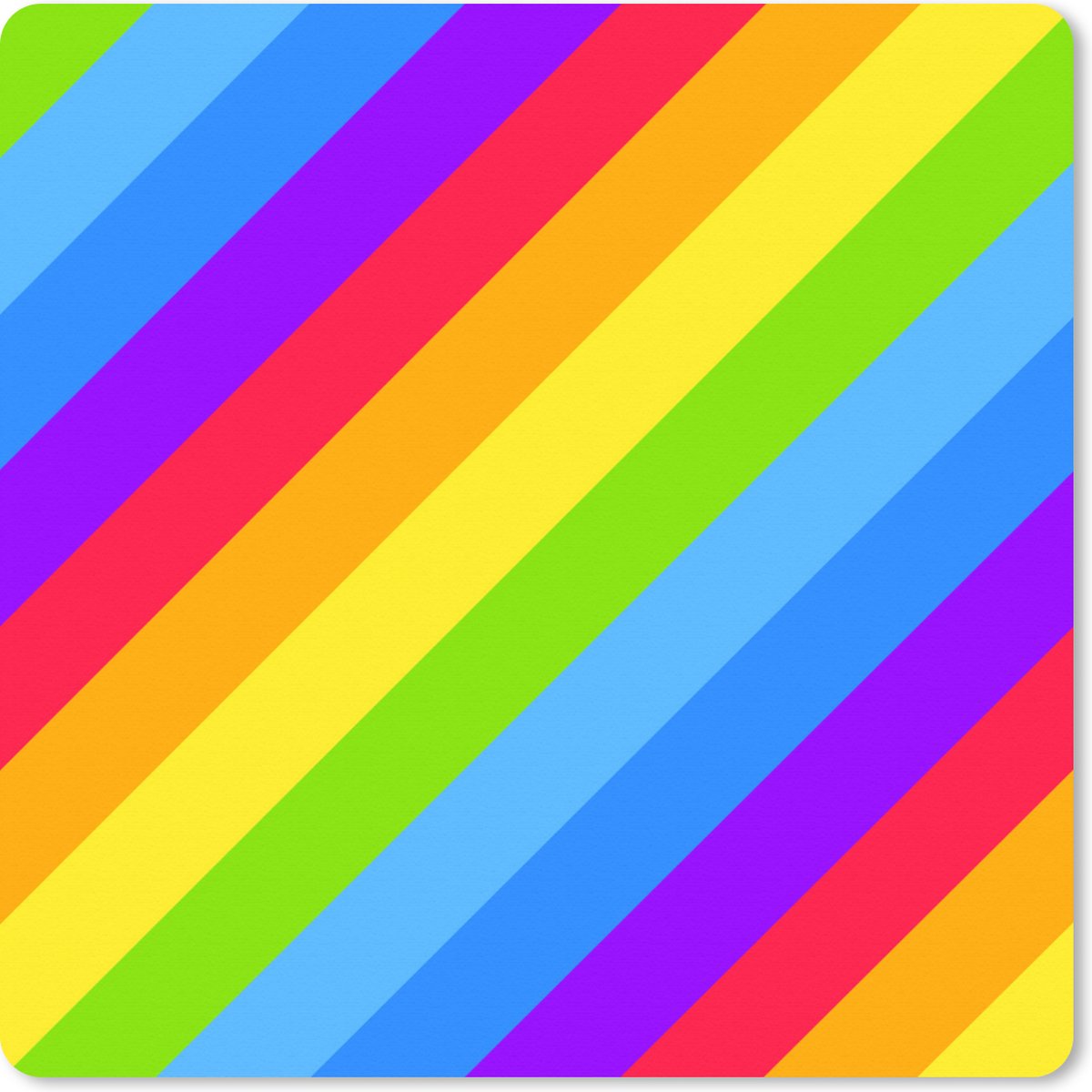 Muismat XXL 60x60 cm - Bureau onderlegger - Bureau mat Regenboog - Patronen - Pride - Bureaumat - Gaming mousepad xl - Bureaulegger groot - Computer deskmat