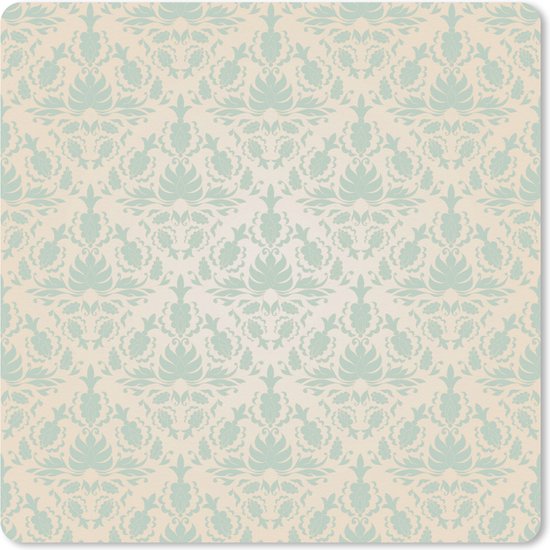 Foto: Muismat xxl bureau onderlegger bureau mat damast vintage pastel design 50x50 cm xxl muismat