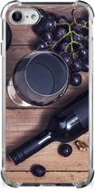Telefoonhoesje  iPhone SE 2022/2020 | iPhone 8/7 Back Cover met transparante rand Wijn