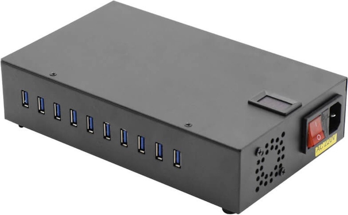 10 ports USB-A 12W Desktop laad hub