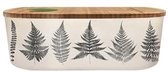 Lunch Box PLA/Plant Bioloco 20.5cm x 12.5cm x 7cm - Feuilles Zwart/ Witte