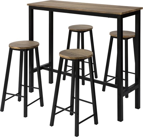Tafelset Anka met 4 stoelen - Seats and Beds By De Stunthangaar