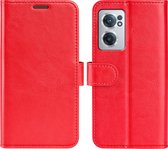 OnePlus Nord CE 2 Hoesje - MobyDefend Wallet Book Case (Sluiting Achterkant) - Rood - GSM Hoesje - Telefoonhoesje Geschikt Voor OnePlus Nord CE 2