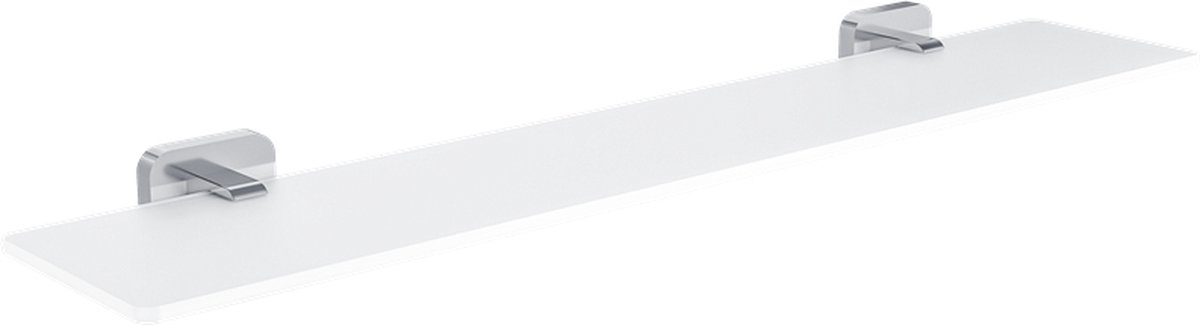 Eastbrook- Asti glazen plank met chromen bevestiging 60cm breed