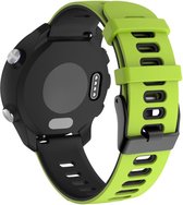 Siliconen bandje - geschikt voor Huawei Watch GT / GT Runner / GT2 46 mm / GT 2E / GT 3 46 mm / GT 3 Pro 46 mm / GT 4 46 mm / Watch 3 / Watch 3 Pro / Watch 4 / Watch 4 Pro - limoengroen-zwart