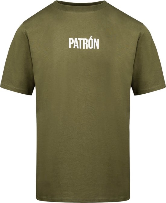Patrón Wear - T-shirt - Oversized Brand T-shirt Green/White - Maat XS