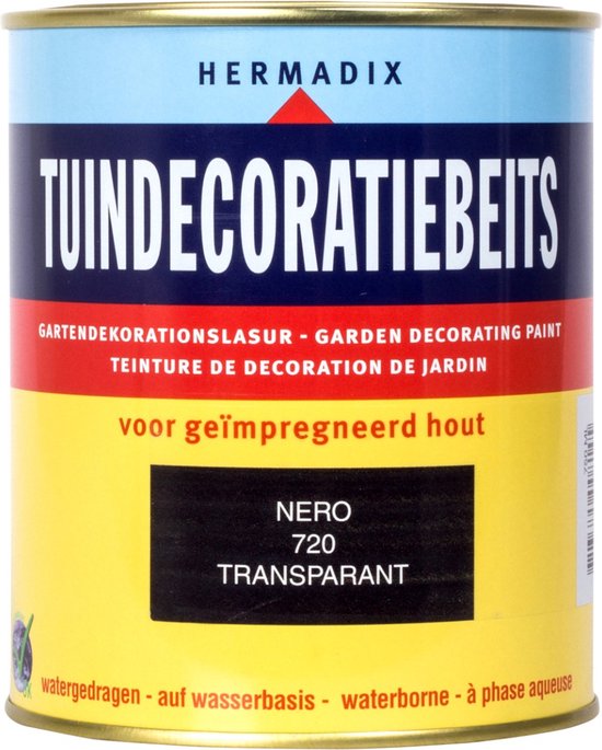 Hermadix Tuindecoratiebeits Transparant 720 Nero - 0.75 l - Hermadix