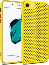 Smartphonica iPhone 6/6s Plus siliconen hoesje met gaatjes - Geel / Back Cover geschikt voor Apple iPhone 6/6s Plus