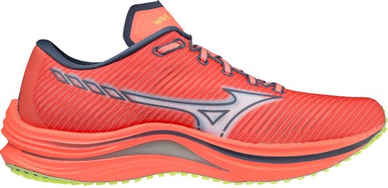 Mizuno Wave Rebellion Femmes - Chaussures de sport - Course à pied - Route - rouge/argent