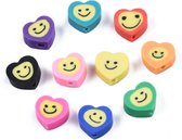 Pop | KATSUKI Polymeer klei kralen HARTJE SMILEY mix kleuren 100 stuks (10mm) POP0135