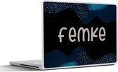 Laptop sticker - 17.3 inch - Femke - Pastel - Meisje - 40x30cm - Laptopstickers - Laptop skin - Cover