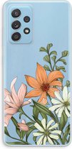 Case Company® - Hoesje geschikt voor Samsung Galaxy A73 hoesje - Floral bouquet - Soft Cover Telefoonhoesje - Bescherming aan alle Kanten en Schermrand