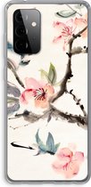 Case Company® - Hoesje geschikt voor Samsung Galaxy A72 hoesje - Japanse bloemen - Soft Cover Telefoonhoesje - Bescherming aan alle Kanten en Schermrand