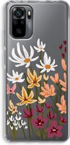 Case Company® - Hoesje geschikt voor Xiaomi Redmi Note 10 Pro hoesje - Painted wildflowers - Soft Cover Telefoonhoesje - Bescherming aan alle Kanten en Schermrand