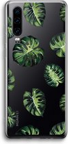 Case Company® - Hoesje geschikt voor Huawei P30 hoesje - Tropische bladeren - Soft Cover Telefoonhoesje - Bescherming aan alle Kanten en Schermrand