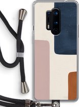 Case Company® - Hoesje met koord geschikt voor OnePlus 8 Pro hoesje met Koord - Geo #5 - Telefoonhoesje met Zwart Koord - Bescherming aan alle Kanten en Over de Schermrand