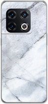 Case Company® - Hoesje geschikt voor OnePlus 10 Pro hoesje - Witte marmer - Soft Cover Telefoonhoesje - Bescherming aan alle Kanten en Schermrand