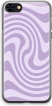 Case Company® - Hoesje geschikt voor iPhone 8 hoesje - Swirl Paars - Soft Cover Telefoonhoesje - Bescherming aan alle Kanten en Schermrand