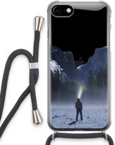 Case Company® - Hoesje met koord geschikt voor iPhone SE 2020 hoesje met Koord - Wanderlust - Telefoonhoesje met Zwart Koord - Extra Bescherming aan alle Kanten en Over de Schermrand