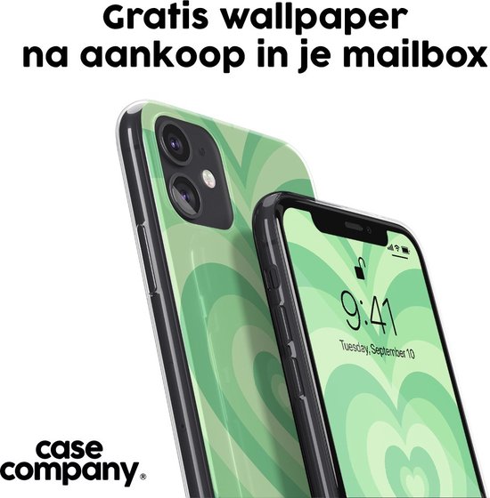 Case Company® - Coque iPhone 13 mini - Coeur Vert - Coque souple pour téléphone - Protection tous côtés et bord d'écran