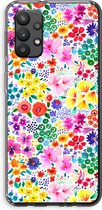 Case Company® - Hoesje geschikt voor Samsung Galaxy A32 4G hoesje - Little Flowers - Soft Cover Telefoonhoesje - Bescherming aan alle Kanten en Schermrand