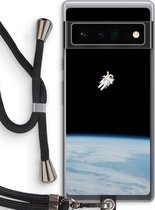 Case Company® - Google Pixel 6 Pro hoesje met Koord - Alone in Space - Telefoonhoesje met Zwart Koord - Bescherming aan alle Kanten en Over de Schermrand