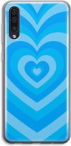 Case Company® - Hoesje geschikt voor Samsung Galaxy A50 hoesje - Hart Blauw - Soft Cover Telefoonhoesje - Bescherming aan alle Kanten en Schermrand