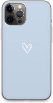 Case Company® - Hoesje geschikt voor iPhone 13 Pro Max hoesje - Klein Hart Blauw - Soft Cover Telefoonhoesje - Bescherming aan alle Kanten en Schermrand