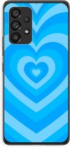 Case Company® - Hoesje geschikt voor Samsung Galaxy A53 5G hoesje - Hart Blauw - Soft Cover Telefoonhoesje - Bescherming aan alle Kanten en Schermrand