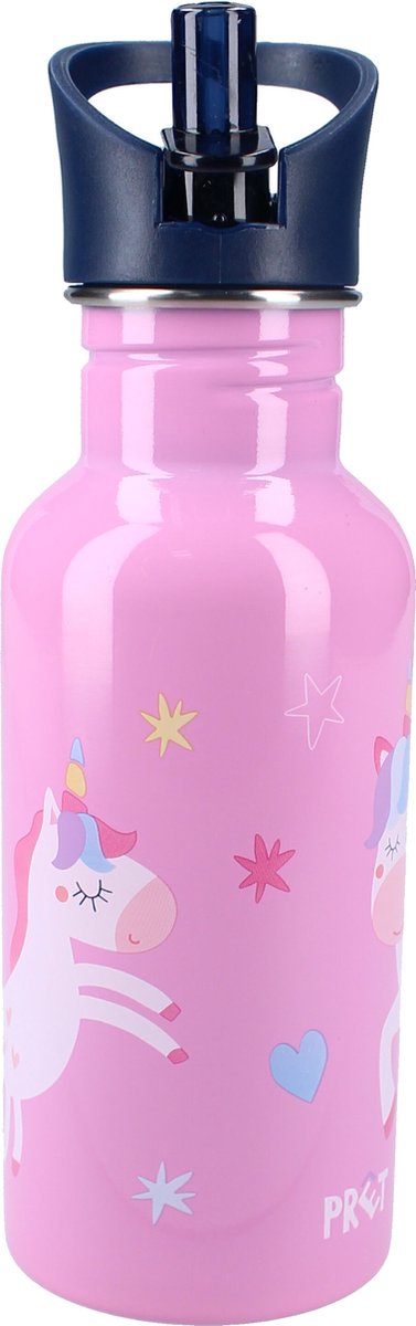 Prêt Drink up! Drinkfles - Roze - Eenhoorn