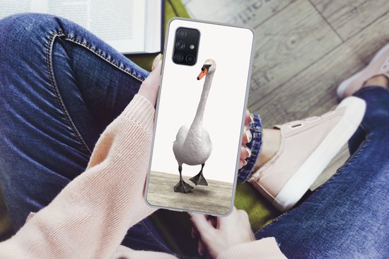 Coque Samsung Galaxy A51 - Enfants - Cygne - Garçons - Meiden - Enfant - Coque de téléphone en Siliconen